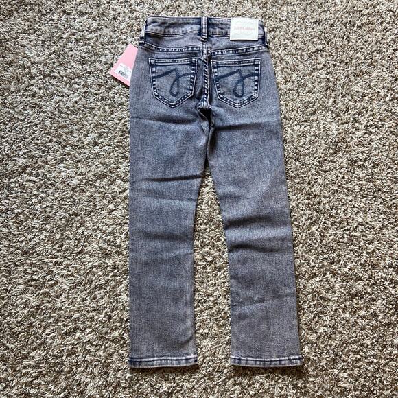 Juicy Couture Kids Mid Rise Straight Jean Girls Size 10 Pink Tint Denim Stretch - Picture 3 of 7